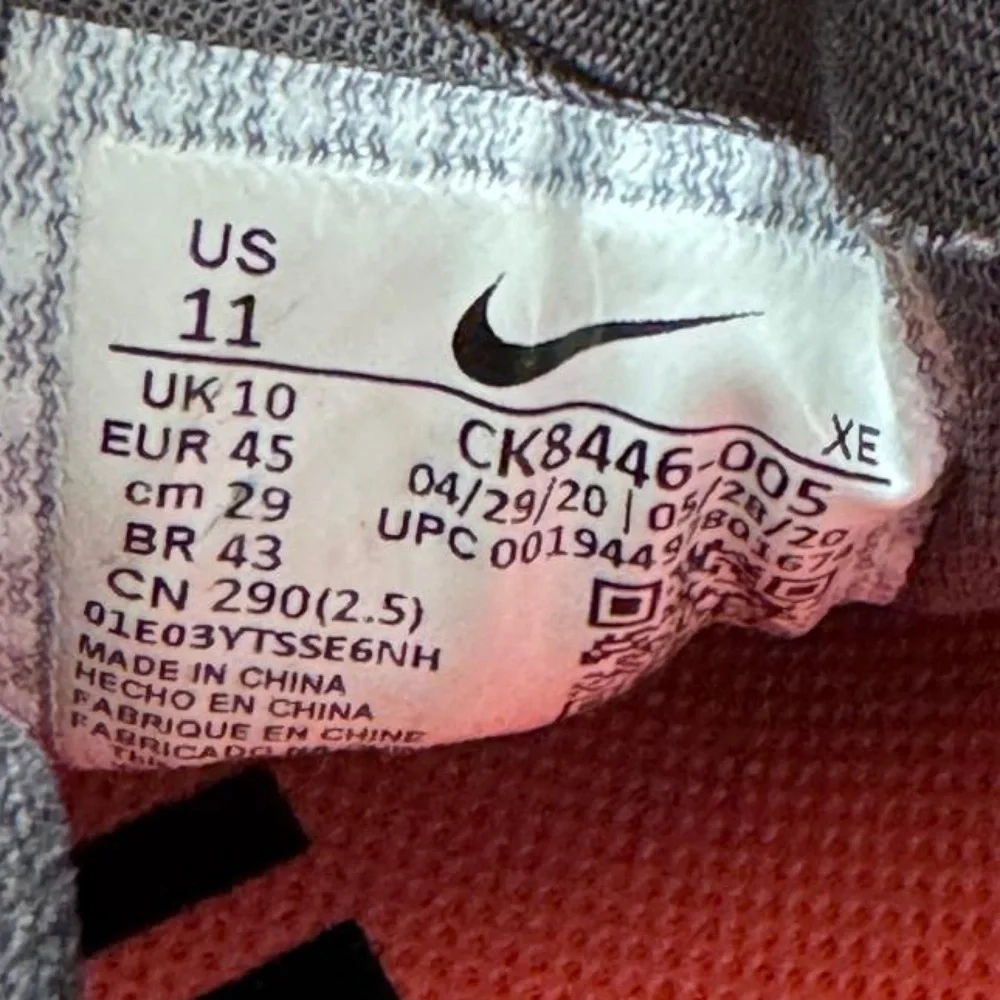 Nike Air Zoom Pegasus‎ 37 Black Bright Mango Size 11